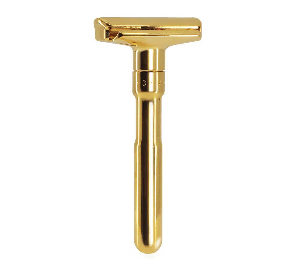 shaving razor gold