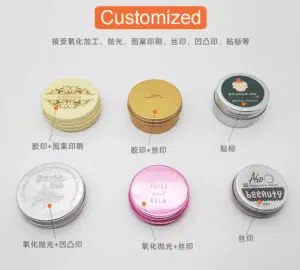 Metal bottle label skin care tin box logo product aluminum container gift box face cream cleansing round packaging waterproof