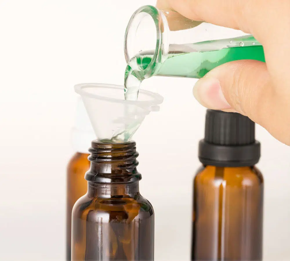 Consider using one of our many glass dropper bottles for your essential oils.